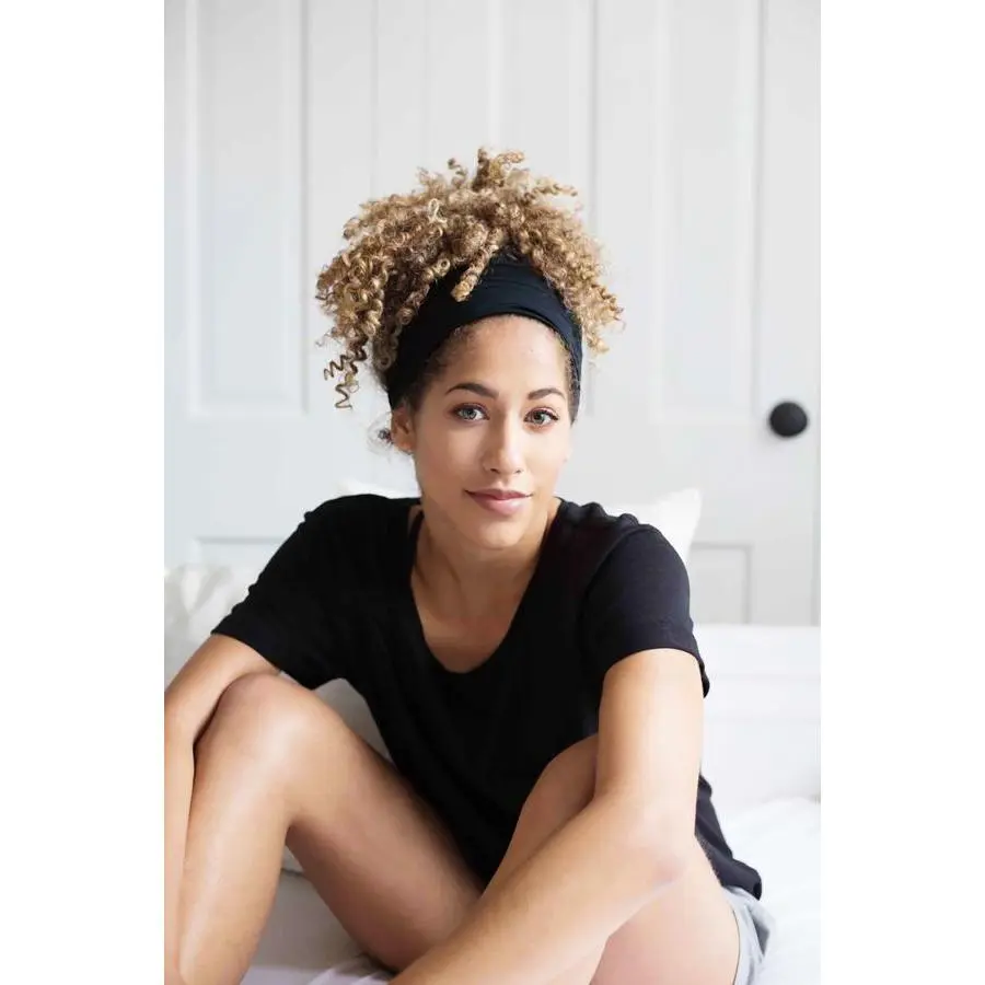Women's Smooth Edge Jersey Knit Headband - Black, Holds Hair Back, Ideal for Everyday Wear, Holds Hairback