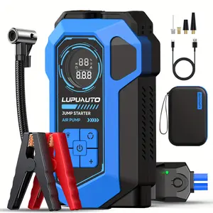 5000A Jump Starter with Tire Inflator, 5in1 Portable Power Bank Tire Inflator, 160PSI 2X Faster Air Inflation, with USB Type-C Outputs, Smart Safety Jumper Cables And LED Flashlight - for Cars, Motorcycles, Bikes, Festivals  power