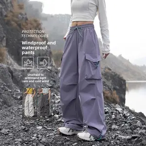 Quick-drying overalls women's spring and summer new waterproof and windproof mountaineering charging pants small casual pants