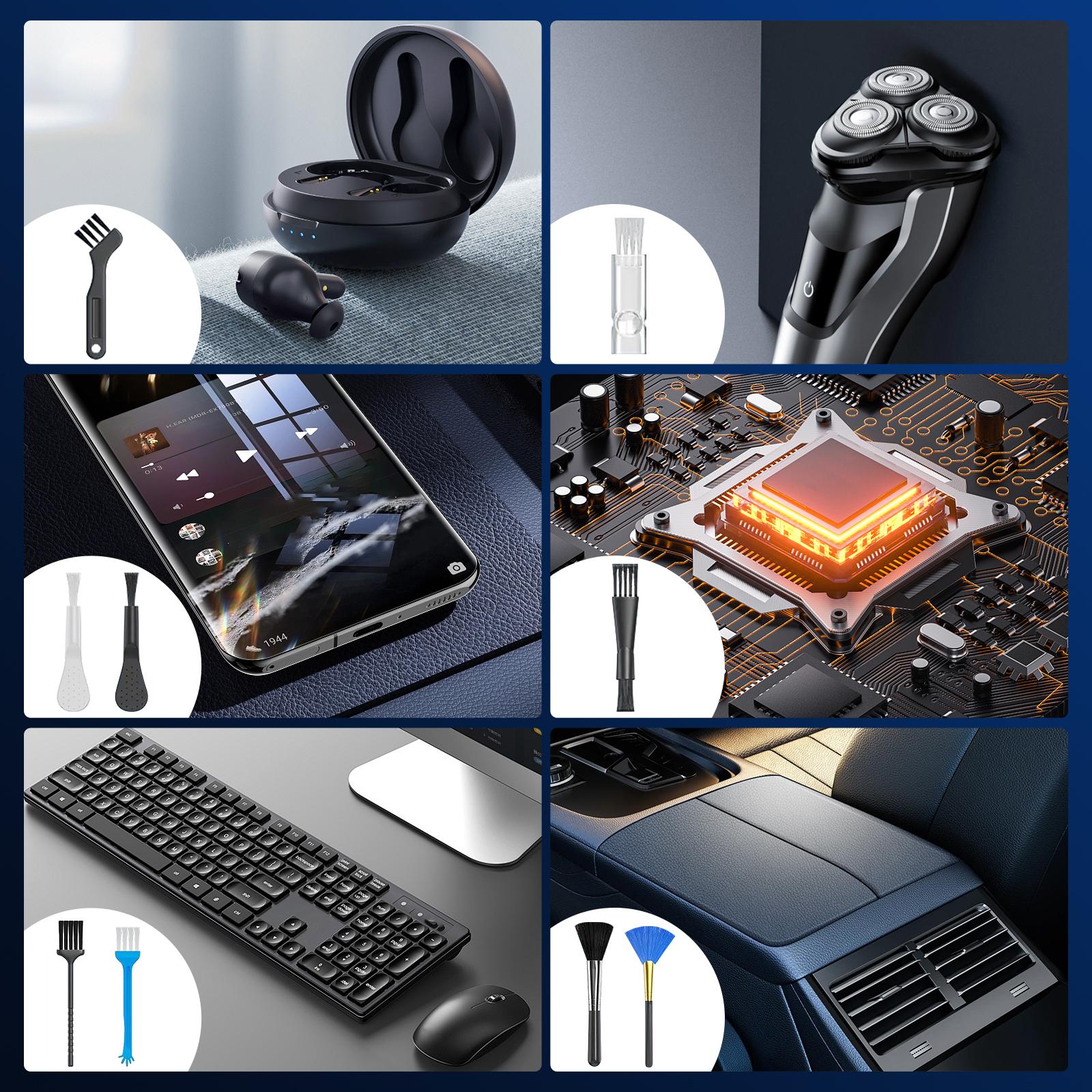 Electric Air Duster with Flashlight, Portable Cordless Leaf Blower, Turbo Fan, Rechargeable Cleaning Kit, Lightweight Jet Fan for Camping, Outdoors