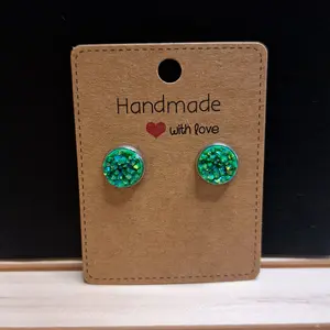 Handmade Druzy Earrings 10mm - Delicate Natural Druzy Material for Everyday & Special Occasions