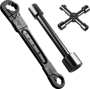 Angle Stop Wrench Kit, Plumbing Tools, Angle-on Plumber Wrench for Quick And Hassle-Free Angle Stop And Supply Nut Installation