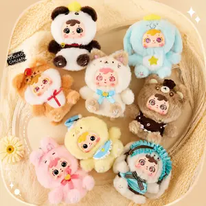 Samuel Pet Theater Cartoon Plush Blind Box, Cute Keychain Pendant for Girls Bag, Little Gift Souvenir (1 Random Style)