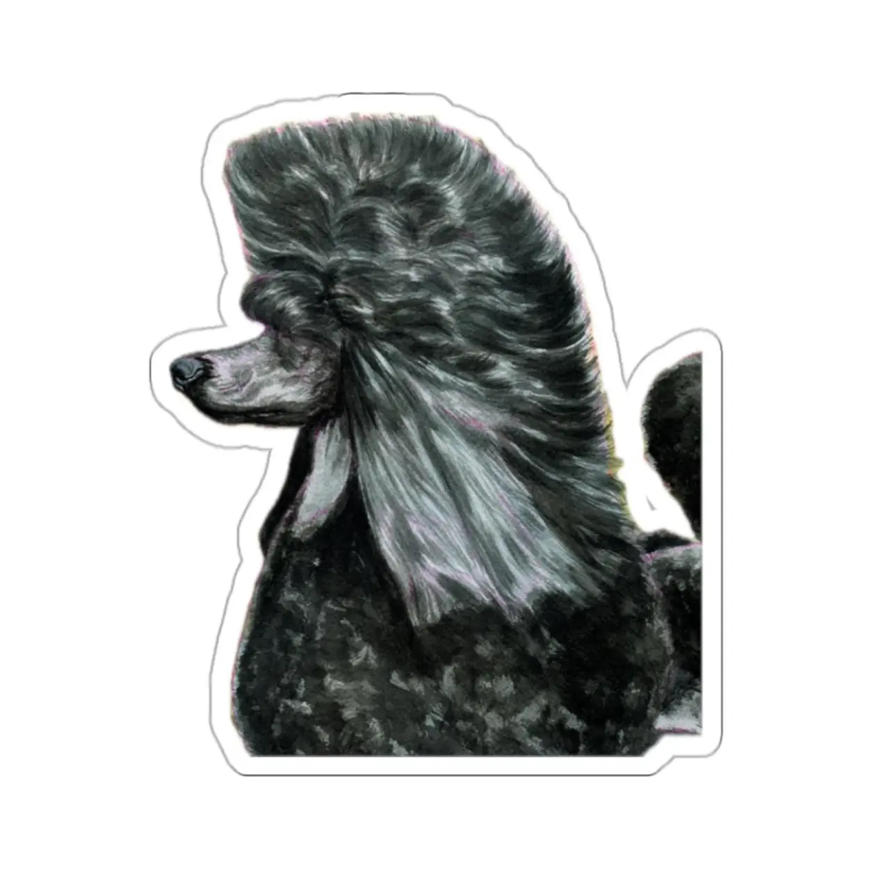 Poodle dog breed Sticker, Watercolor animal stickers, fine art Stationery, Dog Lover Gift Cute Gifts for Dog Lovers