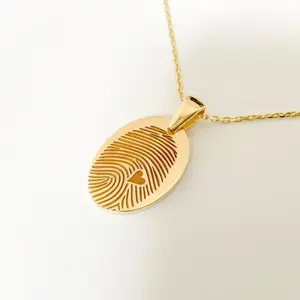 AS199 Personalized Actual Fingerprint Necklace- Fingerprint Jewelry, Personalized Gift, Memorial Gift, Custom Necklace, Gifts for Girlfriend