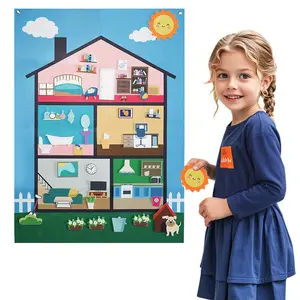 Busy Game Board, 41pcs/set Villa Dress-Up House Toy Set, Wall-mounted Toy, Interactive Story Toy, Perfect Gift for Boys and Girls