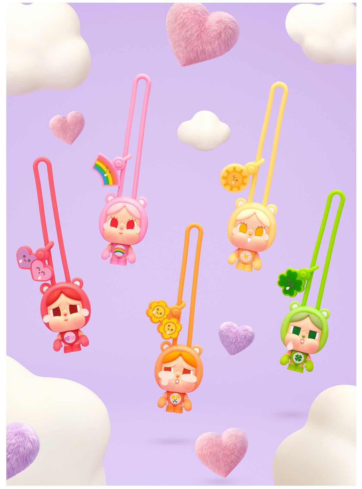 [POP NOW] POP MART CRYBABY × Care Bears Series-Mini Light Blind Box Mystery Gift