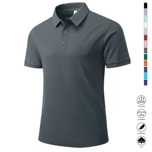 TOOTD Collection - Men's Casual Polo Shirt - Stretch fabric | 200+ GSM | Elastic Cuffs | Solid Color Basic | Men's Bowling & Golf Clothing | Suitable for Everyday Wear | Summer Business Style