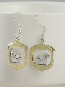 Fashion Vintage Squirrel Geometric Earrings, Cute Simple Design, Casual Party Jewelry Accessory, Holiday Gift, All Seasons