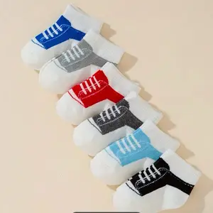 Stripes Pattern 6 Pairs Socks - Simple All-Match Casual Socks, Unisex Boys & Girls, Comfortable Fit - Man, Menswear