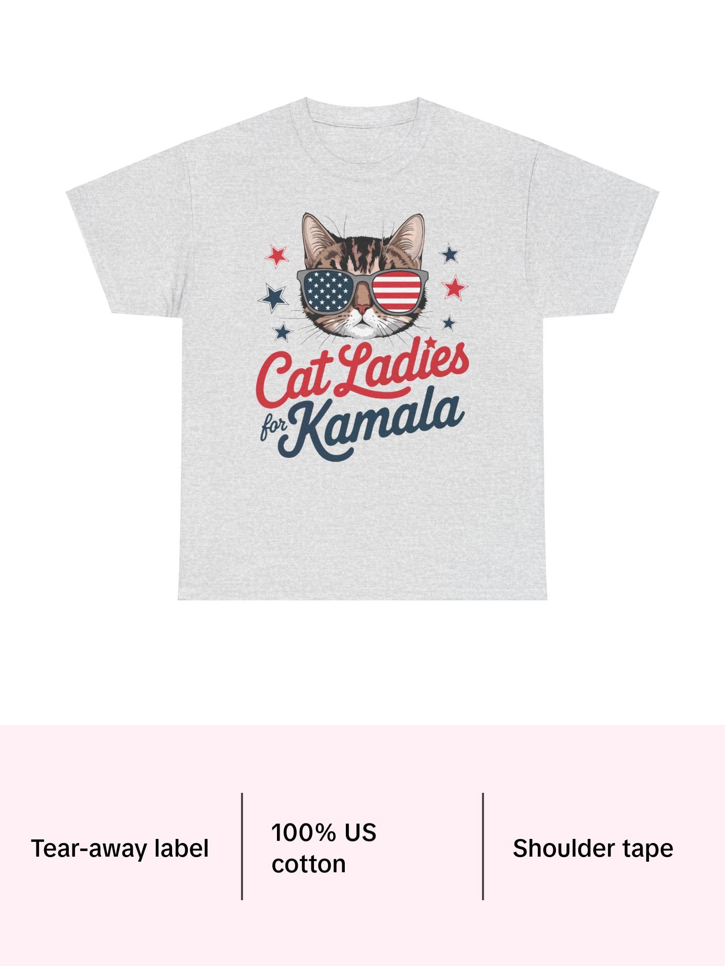 Cat Ladies for Kamala - Unisex Heavy Cotton Tee