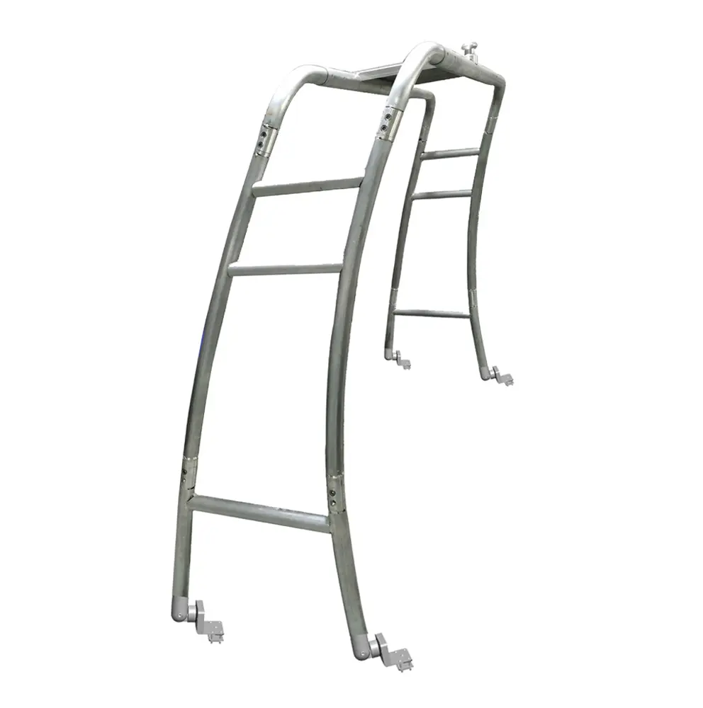 Origin-Indy Cruze Wakeboard Tower for Pontoon Boat, Anodized/Black/White Coated, High-Quality Construction, Ideal for Cruising and Racing