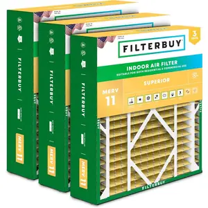 Filterbuy 20x26x5 Air Filter (3-Pack), Pleated MERV 11 Allergen Defense HVAC AC Furnace Air Filters for Electro-Air, Emerson, Lennox, White Rodgers, and More
