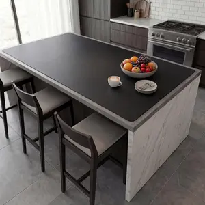 Extra Large Silicone Mats for Kitchen Counter Heat Resistant Nonslip Cuttable Countertop Protector Mats for Island Workbench 78.76" x 23.62" Black