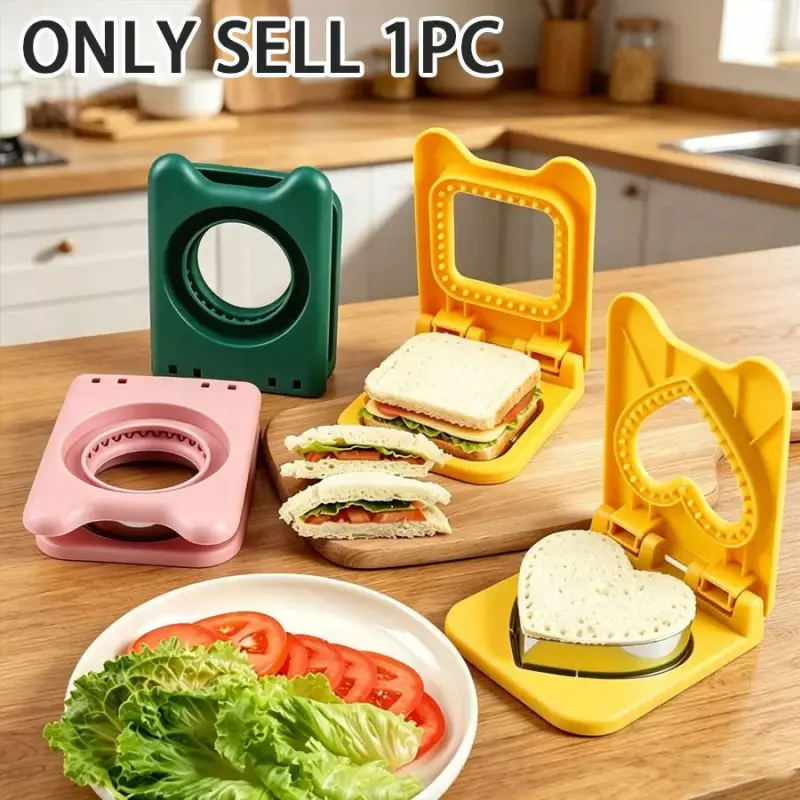 One piece Portable Sandwich Maker - Heart Cutter for Camping & Picnics