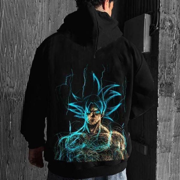 SonGoku Dragon Ball Z Anime Print Hoodie, Unisex DBZ Hoodie, Gift For Fans