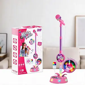 Kid's Kpop Portable Karaoke Microphone Toy with LED Lights, Built-in Music, Bluetooth Connectivity - Mom-Approved Toddler Musical Instrument Set for Confidence Boost, Birthday Christmas Gift kids learning tools sound effect