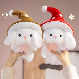 Adorable Easter Bunny Plush Toy, Soft Mushroom Rabbit Stuffed Animals Plushies, Cute Home Decor, Perfect Easter Gift, Ideal Gift for Birthday, Halloween and Christmas