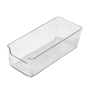 Acrylic Transparent Drawer Divider Storage Box Set, Cosmetics & Skin Care Organizer, Makeup Organizer Box, Desktop Vanity Shelf & Multi-Compartment Divided Compartments Stationery Storage for Dormitory