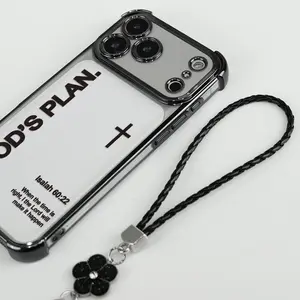 LUMN Studio God's Plan Scripture Verse Smartphone Case - White Silver Minimalist Art, Shockproof Casing with Strap, Durable Bumper Protection for iPhone X/11-17 Pro Max/Plus/Air Pro Max & Samsung S22-S25 Devices