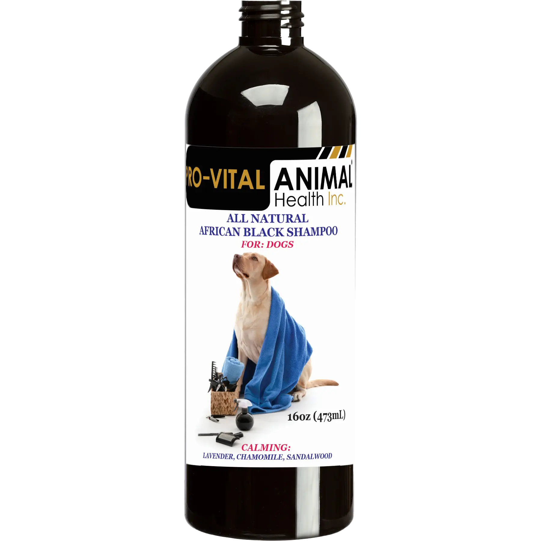 African Black Shampoo for Dogs- Calming- 16oz (473mL)