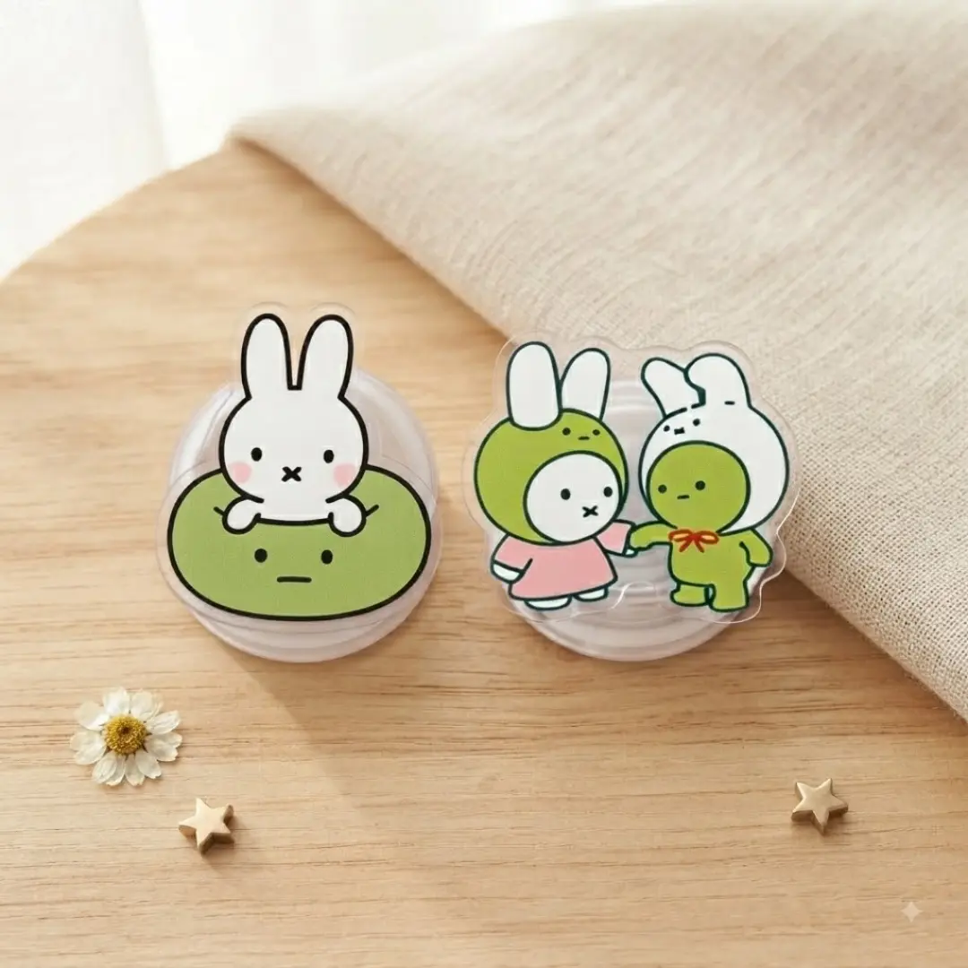 Adorable Bunny Phone Grip Holder Expanding Stand for Smartphone Cute Kawaii Aesthetic Accessories for Women Girls