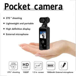 4K Portable Vlogging Camera with 270-Degree Rotation, Live Streaming Cam with 1.33-Inch Cmos and Stabilization, Ideal for Video Blogging