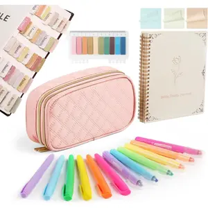 Study Kit for Women - 30 count  Journaling Supplies, 7  Accessories, No-Bleed Highlighters,  Tabs, Large Pencil Case, Christian  (-)