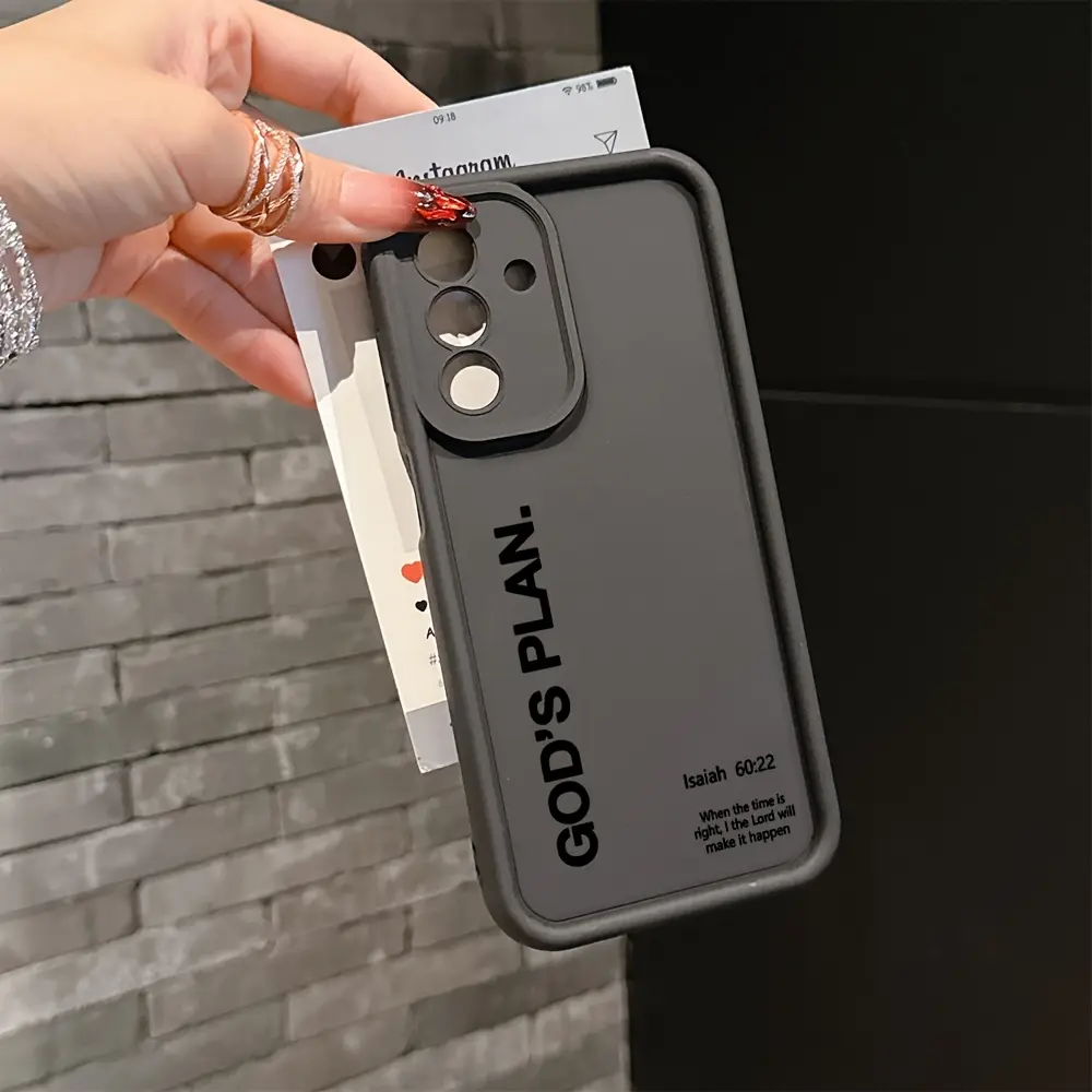 God Plan Shockproof Soft TPU Back Smartphone Case - Protective Accessory for Galaxy A05, A05S, A06, A13, A14, A15, A16, A23, A24, A25, A26, A33, A34, A35, A36, A53, A54, A55, A73 (4G,5G) Handheld Cellphone Protector