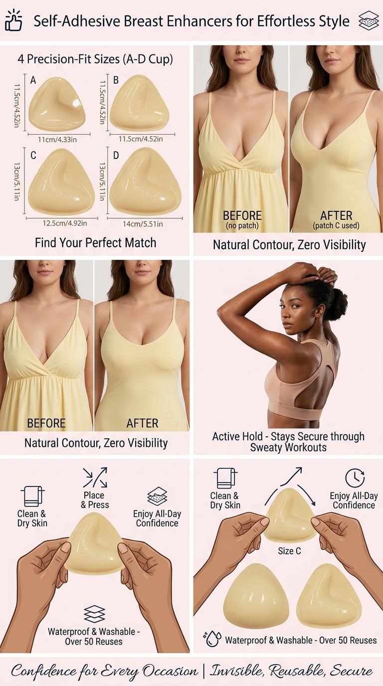 Invisible Self-Adhesive Reusable Silicone  Covers for Women，sticky bra summer  Womenswear