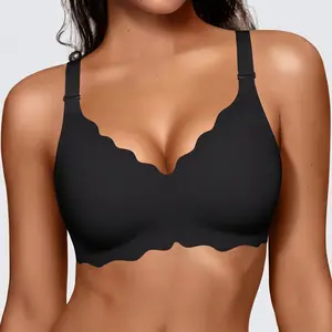 SereneFit Wireless No Underwire Jelly Bra Everyday Adjustable Comfort Push Up Seamless T-Shirt Bra Fit Minimalist Fabric Womenswear Soft Fit Smooth Yarn Basic Lady Underwear #Summervibe