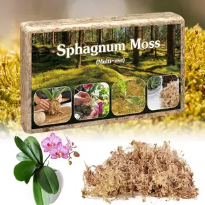 Sphagnum Moss,Sphagnum Moss for Plants,4 QT Natural Long Fibered Sphagnum Peat Moss,Premium Dried Orchid Moss for Orchids Succulents Carnivorous Potted Plant Gardening & Reptiles