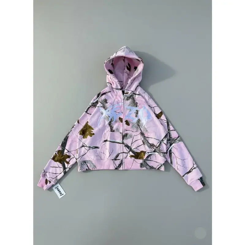Prey Faux Fur Zip Hoodie Pink Camo 136€ - TikTok Shop