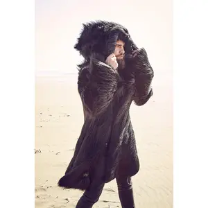 Black Wolf Fur Coat