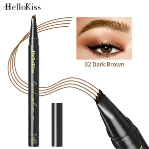 4D Brow Pen Precise 4-Prong Liquid Design Long-Lasting Wear No Fade Creates Natural Brows & Beard Filling Daily Use Convenient Choice