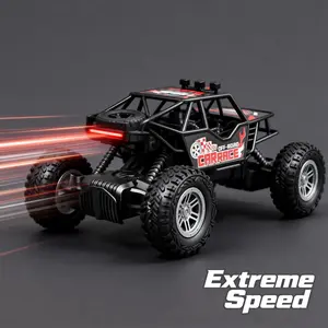 1:18 Scale RC Rock Crawler,High-Speed 4WD RC Off-Road Monster Truck ,Remote Control Rock Crawler with LED Lights, All-Terrain Toy for Kids & Adults