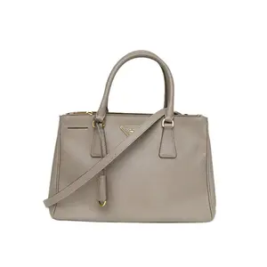 Pre-owned PRADA 【Diz】PRADA Galleria Large sized Grey Calfskin Excellent
