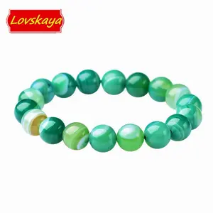 Lovskaya Green Onyx Natural Crystal Bracelet - Elegant & Fashionable Unisex Jewelry for Various Occasions - Perfect for Men & Women
