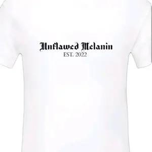 Unflawed Melanin Signature Unisex Logo T- shirt - Short Sleeve Heavy - Fit