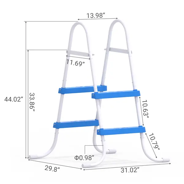 2-Step,33in,White and Blue