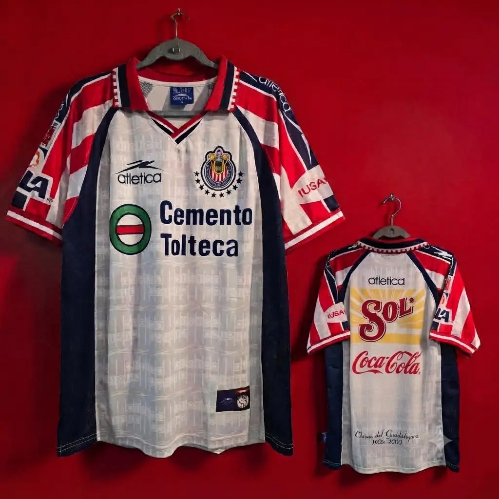 [SALE]  Custom 1999/00Chivas AWAY, Print Collared Football Jersey