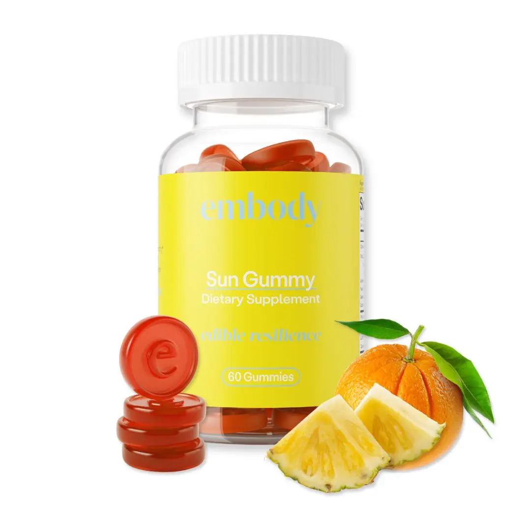 Edible Resilience Antioxidant Protection Gummy for Dark Spots, Dull Skin, and Sun Care | 60 Gummies, 1 Month | Orange Pineapple Flavor | Gluten-free, Vegan