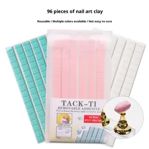 Nail practice tools 96 pieces/pack of clay nail plates, non marking putty, universal clay fixation builder gel brush trendy nail