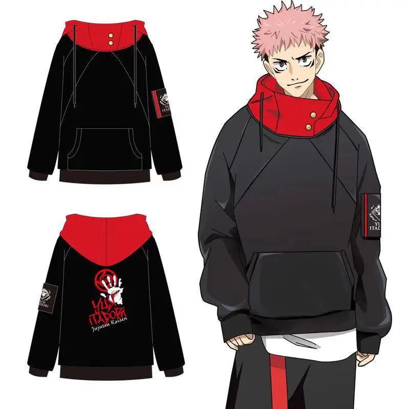 Jujutsu Kaisen Yuji Itadori Hoodie - Anime Graphic Pullover Sweatshirt - Unisex S-2XL