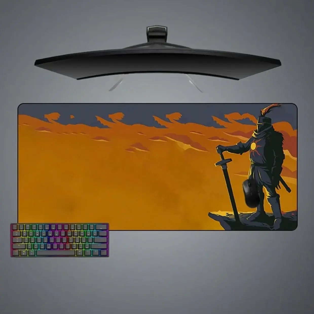 Dark Souls Solaire Design Gaming Mouse Pad, Computer Desk Mat