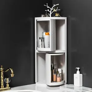 Space-Saving Corner Shelf, Heavy-Duty Stackable Storage Rack for Bathroom Kitchen, Easy Install No Tools, Modern Organizer