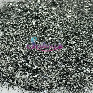 Black Lace Metallic Small Glitter - Black Glitter / Silver Glitter