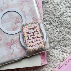 Christian Bible Verse Faith MagSafe Phone Grip Floral Coquette Aesthetic Magnetic Phone Holder, Religious Gift For Her, Phone Kindle Popgrip mount stand accessories Universal Car