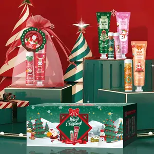 30-Pc Ultimate Christmas Set Luxurious Lip Balm & Hand Cream Duo Festive Cards Organza Bags Super Value Holiday Gift Box for Women Party Favors