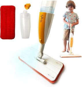 Toy Spray Mop for Kids - Toddler Cleaning Set with Real Water Sprayer - Montessori Mini Mop & Sweeper - Kid Mop - Just Squeeze & Spray